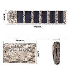 500W 600W 800W 접이식 태양 전지 패널 USB 5V 태양열 충전기 야외 캠핑 하이킹 + 케이블 휴대용 광 보조베터리, 6fold Slow Charge, 1개
