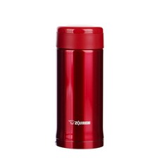조지루시 진공 스테인리스 스틸 휴대용 오피스 보온보냉텀블러 SM-AZE35, 레드, 360ml