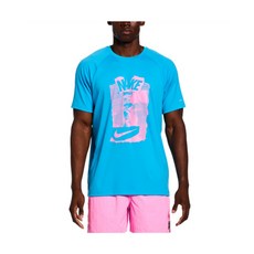 매장정품 나이키 NIKE SWIM 남자래쉬가드 스탬프 숏 슬리브 하이드로가드 NESSD655-480 152041