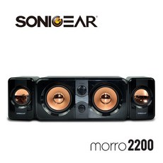 SonicGear USB 2.2聲道多媒體音箱, 全黑, MORRO2200