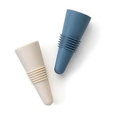 Rabbit 와인 음료 보틀 스토퍼 블루 2개, 블루/화이트