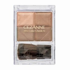 CEZANNE 戀愛修修臉 四色混色腮紅, 1個, 棕色暈染#N20