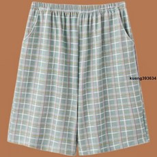 男士居家純棉短款睡褲，夏季寬鬆五分褲，透氣舒適家居褲，外穿休閒沙灘褲