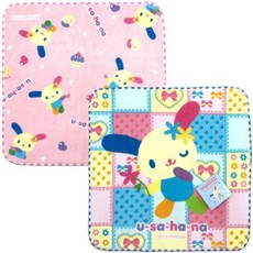 산리오 우사하나 미니 핸드타올 미니 타월 손수건 25x25cm 일 정품, 치라시, 치라시(999924)