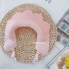 (台灣現貨)兒童矽膠洗髮帽 兒童防水護耳洗頭帽．SHINYWAWA, (現貨)粉色皇冠, 1個