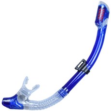 臺灣熱賣 乾式呼吸管易呼吸水肺潛水防濺罩頂閥游泳水下設備成人兒童男士女士青年, 透藍