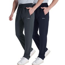 Clothin 남성용 운동 바지 신축성 있는 허리 드로스트링 스포츠 여행용 빠른 건조 있음 2팩: 네이비/네이비 31 x 30 179877, 2팩: 그레이/네이비