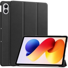 케이스나라 샤오미 레드미 패드2 프로 12.1 XiaoMi Redmi Pad2 Pro 호환 케이스 북커버 보호, 검정, 1개 검정, 1개