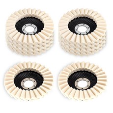 XLiUAX 10팩 울 펠트 플랩 디스크 연마제 4-1/2" 연마 키트 앵글 Arbor 7/8" 금속 그라인더용 휠 세라믹 자동차용 x 가구 유리 완충 절단 두꺼운 대리석