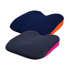 현대 코알라방석 메모리폼 3D입체 남색+오렌지, 단품