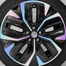 기아 EV6 19인치 홀로그램 자동차 휠 스티커 1세트, 1개