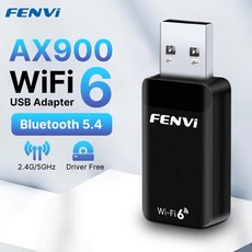 와이파이 증폭기 Fenvi AX900 Bluetooth 5.4 USB 어댑터 WiFi 6 미니 동글 5G/2.4G 듀얼 밴드 WiFi6 네트워크 카드 무선 수신기 드라이버, [01] 옵션1, 1개