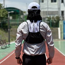예스브로 남녀공용 초경량 마라톤 트레일 러닝 조끼, 1개, 화이트/블랙