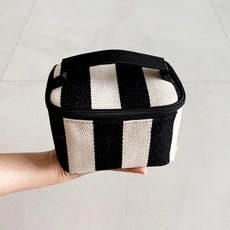 미니 스트라이프 체크 보냉 가방 쿨러백 숄더백 이유식 골프 맥주쿨링 스낵백 도시락가방, 미니 스트라이프보냉백, 1개