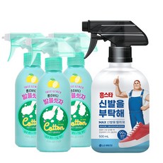 온더바디 발을씻자 코튼 풋샴푸 385ml 3개 + 홈스타 신발을 부탁해 500ml 1개, 레몬