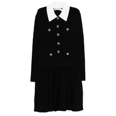 셀프포트레이트 장식 칼라 미니 드레스