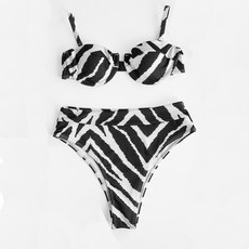 比基尼軟包帶肩帶鋼托泳衣分體bikini