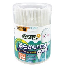 優詩可莉 棉花棒, 1個, 細塑軸棉花棒200支/盒