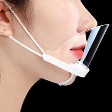 투명 위생 마스크 입가리개 식당 주방 조리용 음식점 카페 베이커리 급식실, 상세페이지 참조, 1개, 1매입