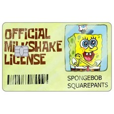 카툰 운전면허증 신용카드 스킨 패트릭 스타 스티커 패치 은행카드 무광 데칼 장식 선물, No Chip, 18 1PCS