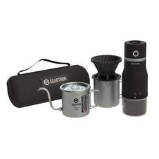 기어트론 포트브루 티타늄 브루잉 키트, 블랙 커피그라인더 (GTPGCB20B-KR)