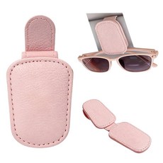 DRIYANN LEOPARD 마그네틱 티켓 홀더 선글라스 바이저 있는 카드 자동차 보관이, 1, 핑크