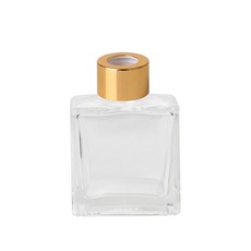 VITO zakka 方型香薰瓶, 100ml透明瓶,黑色蓋, 1個