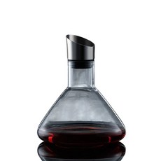 歐式水晶玻璃加厚醒酒器 家用葡萄酒分酒壺, 1個, 平底醒酒器加不銹鋼塞, 1L