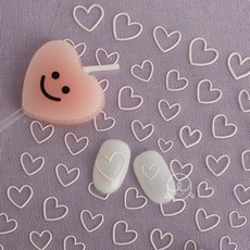 모양170 핑크 하트링 네일스티커 (to614-1), 1개