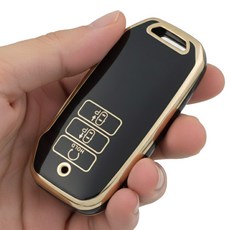 기아 차키 케이스 스포티지 올뉴K3 K5 K7프리미어 K8 쏘렌토 EV6 니로 셀토스 카니발 호환 키 케이스, 7버튼, 블랙