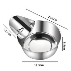 老街口 不銹鋼加大調味半雞叉骨裝袋通用雞鎖骨紙袋盆漏斗鴨嘴打包盆大盆, 1個