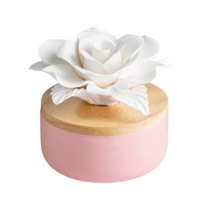 Airome 艾若泉 陶瓷擴香花 玫瑰款 無火擴香 含薄荷精油, 1套