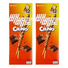 롯데 크런키 빼빼로 39g x 12개 x 2박스, 1개