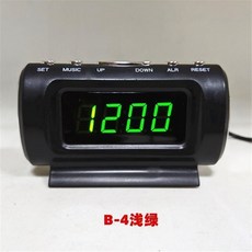 無品牌 車載時鐘 小時鐘 儀表台粘貼 常亮夜光 大字體 車內外溫度日期顯示 車載時鐘, B款-4, 1個