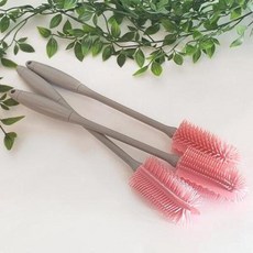 에바 실리콘 보틀 브러쉬, 플라워 핑크, 1개