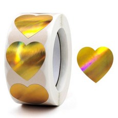 돈 들어오는 재물운 하트스티커, 500개, 골드 500개, 골드