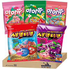 츄잉젤리 대용량 B세트 마이쮸핑크리치1 마이쮸애플망고1 마이쮸캔털루프멜론1 새콤달콤딸기블루베리소다1 새콤달콤포도복숭아1 하스1, 1개