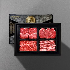 [기품맛담] 1+등급 횡성한우 암소 명품 특선 2.4kg 선물세트2호(꽃6안6채6특6), 1개
