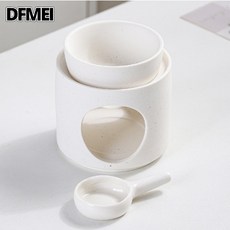 DFMEI 新款黑色分體陶瓷香薰爐精油爐可貼標代髮蠟燭燈爐, 1個