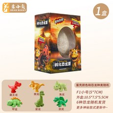 【台灣出貨】益智恐龍孵化蛋破殼Q版恐龍可泡水變大膨脹兒童禮物仿真模型玩具, F1小號恐龍蛋-卡通款-中文裝【1個】, 1個