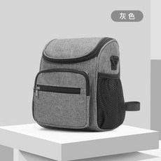 多功能嬰兒推車掛袋：媽媽包、萬用收納，通用型保溫保冷置物袋, 灰色, 1個