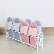 浴室厠所拖鞋架 免打孔鞋子收納神器 簡易客廳衛生間鞋架 省空間落地進門, 1個, 白色 有配送腳墊,1層