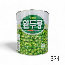 삼아씨에프 완두콩 3Kg X 3개 대용량 업소용 식자재 통조림콩 완두콩캔, 1, 1
