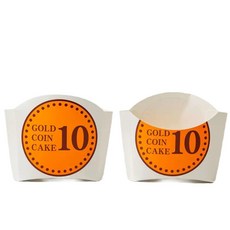 동전빵 포장지 십원빵 간식 일회용 테이크아웃 포장 용기, 골드코인 100개, 1개, 1개