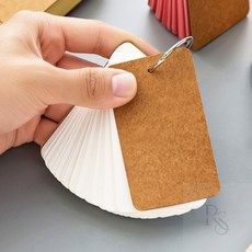 마깡몰 링 컬러 메모지 컬러 노트, 화이트