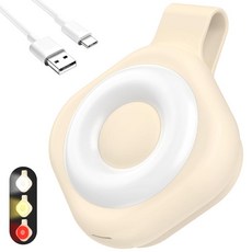 Divava 배지용 간호사 야간 조명 클립 - 6가지 밝기 및 3가지 색상 모드가 있는 충전식 마그네틱 배지 조명 근무를 위한 핸즈프리 필수품 걷기 캠핑용 지갑 베이지29