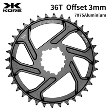 GOLDIX 사각 구멍 자전거 크랭크 셋 104BCD 단일 체인 링 알루미늄 합금 170mm 길이 검정색 32/34/36/38/40, 07 Crank 36T, 1개