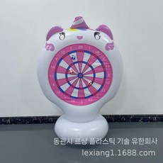 딩밍월드 축구 과녁 에어바운스 워크샵 운동회 축구다트 풍선, 핑크 유니콘