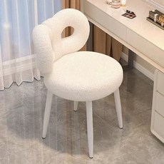 YISOKO 리본 화장대 의자, 화이트