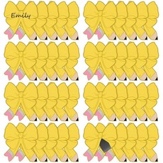 Trandraft 48 Pcs Pencil Bow Magnetic Name Tags Reusable Dry Erase Labels Tags Plate Stickers for, Trandraft 48 Pcs Pencil Bow Ma